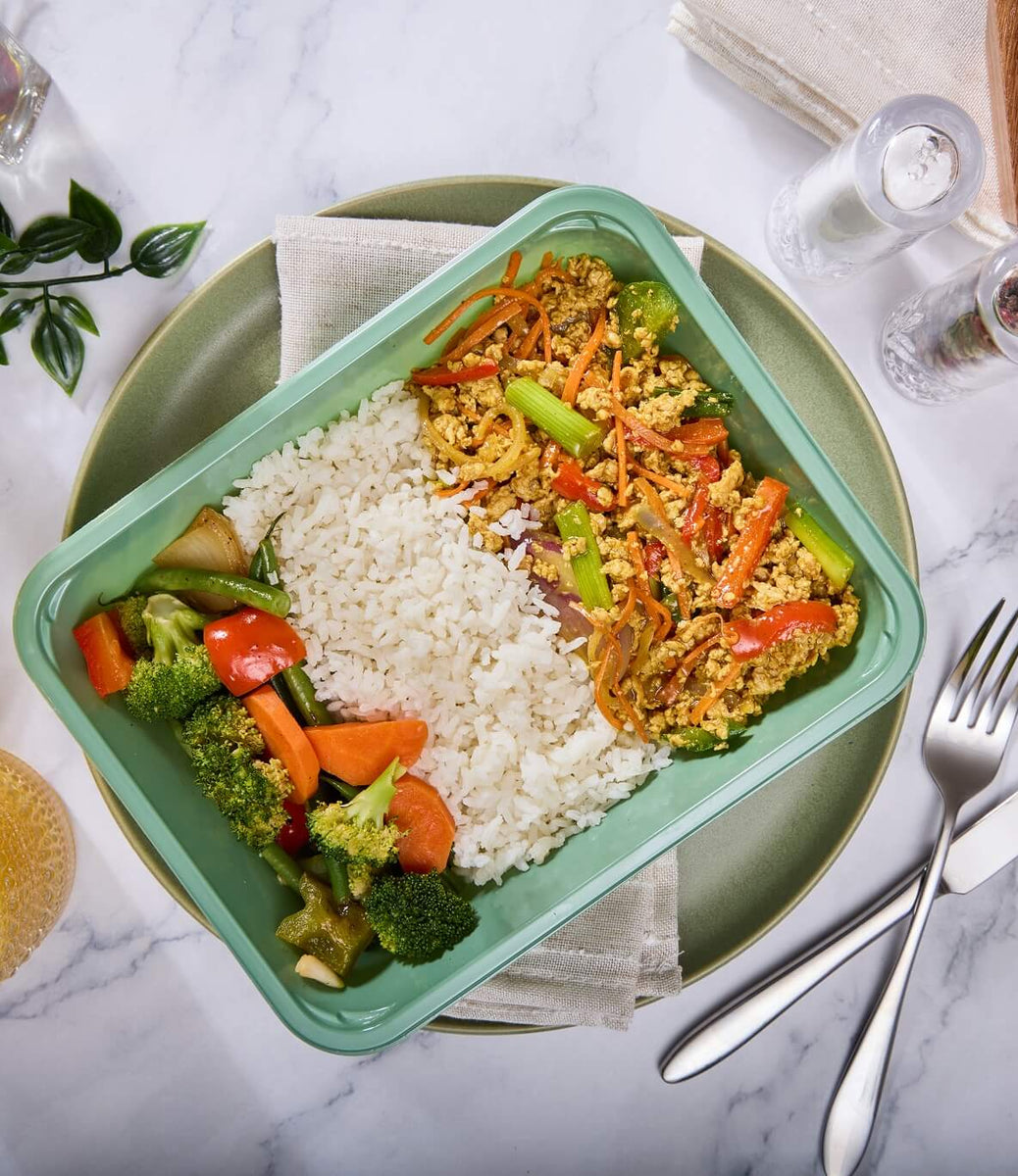 2025 - Clean Bulking Meal Box - Ground Chicken - Orange Ground Chicken & Veggies - photo0