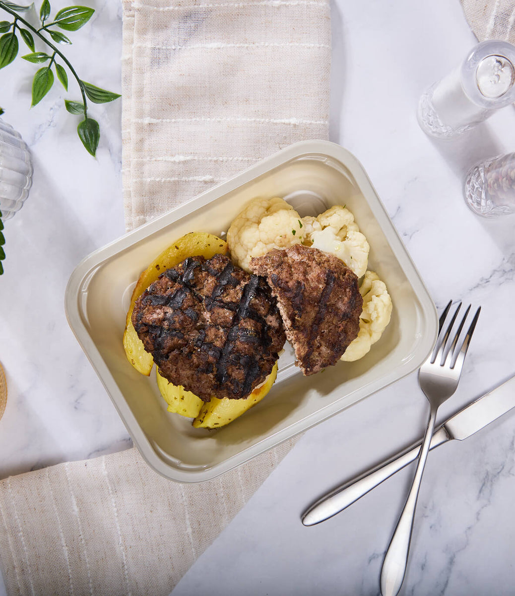 2025 - Pro Athlete Meal Box - Ground Beef - Kibbeh Burger - photo1