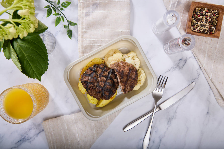 2025 - Pro Athlete Meal Box - Ground Beef - Kibbeh Burger - photo1