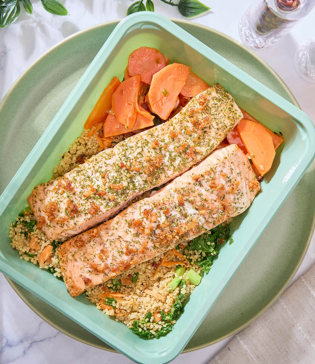 2025 - Clean Bulking Meal Box - Fish #1 - Garlic Herb Salmon - photo0