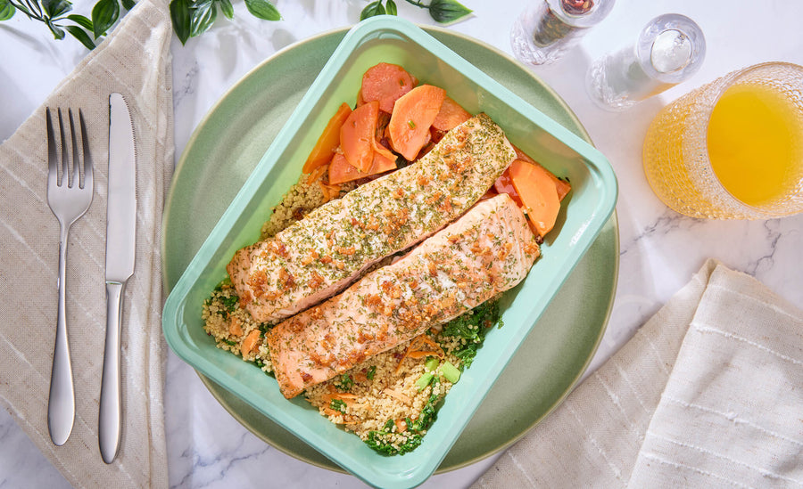 2025 - Clean Bulking Meal Box - Fish #1 - Garlic Herb Salmon - photo0