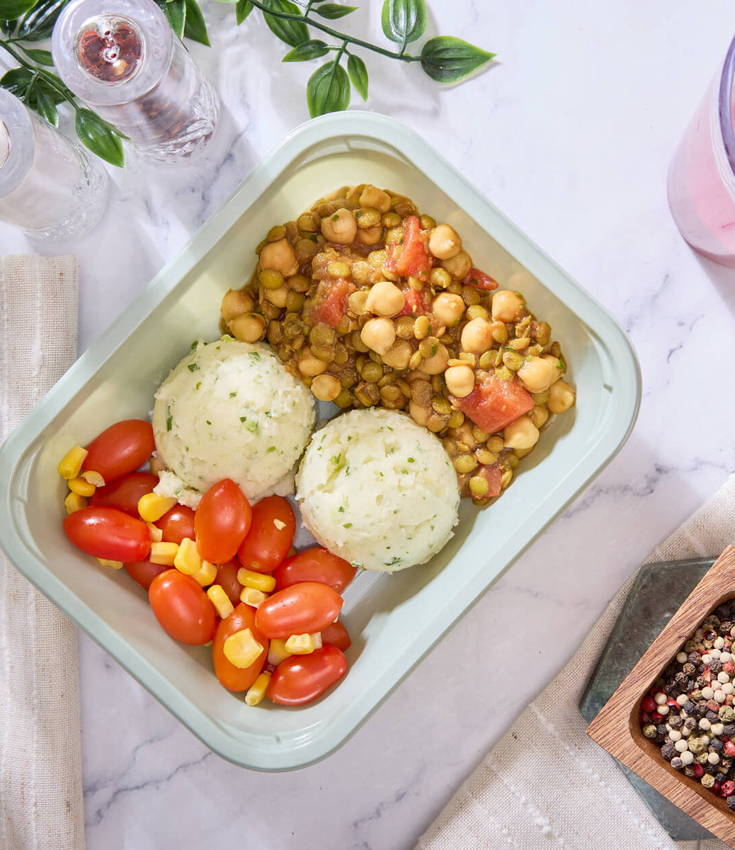 2025 - Vegan Meal Box - Vegan #6 -  Indian Sweet and Sour Lentils & Potato - photo0