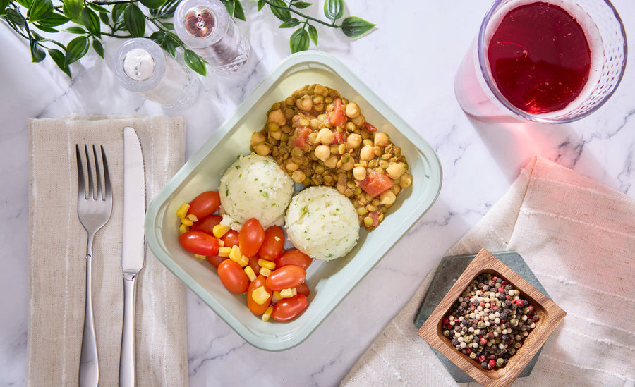 2025 - Vegan Meal Box - Vegan #6 -  Indian Sweet and Sour Lentils & Potato - photo0