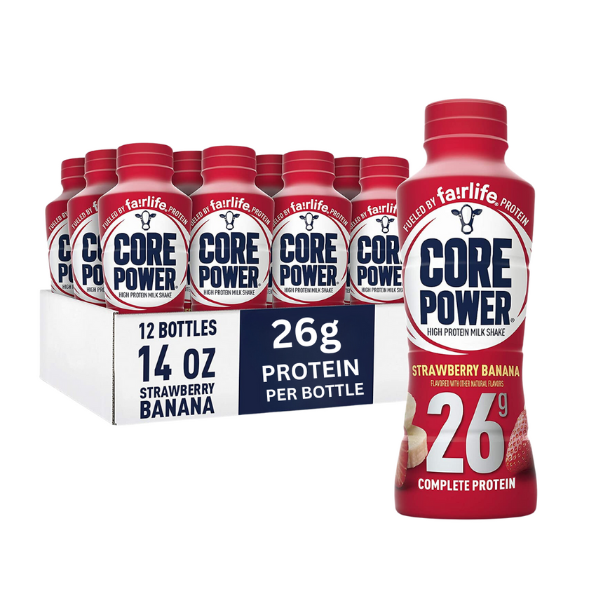 Core Power Strawberry Banana - Fairlife 26g High Protein Shake (12 Pack)