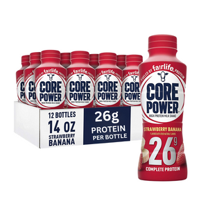 Core Power Strawberry Banana - Fairlife 26g High Protein Shake (12 Pack) - Power Kitchen