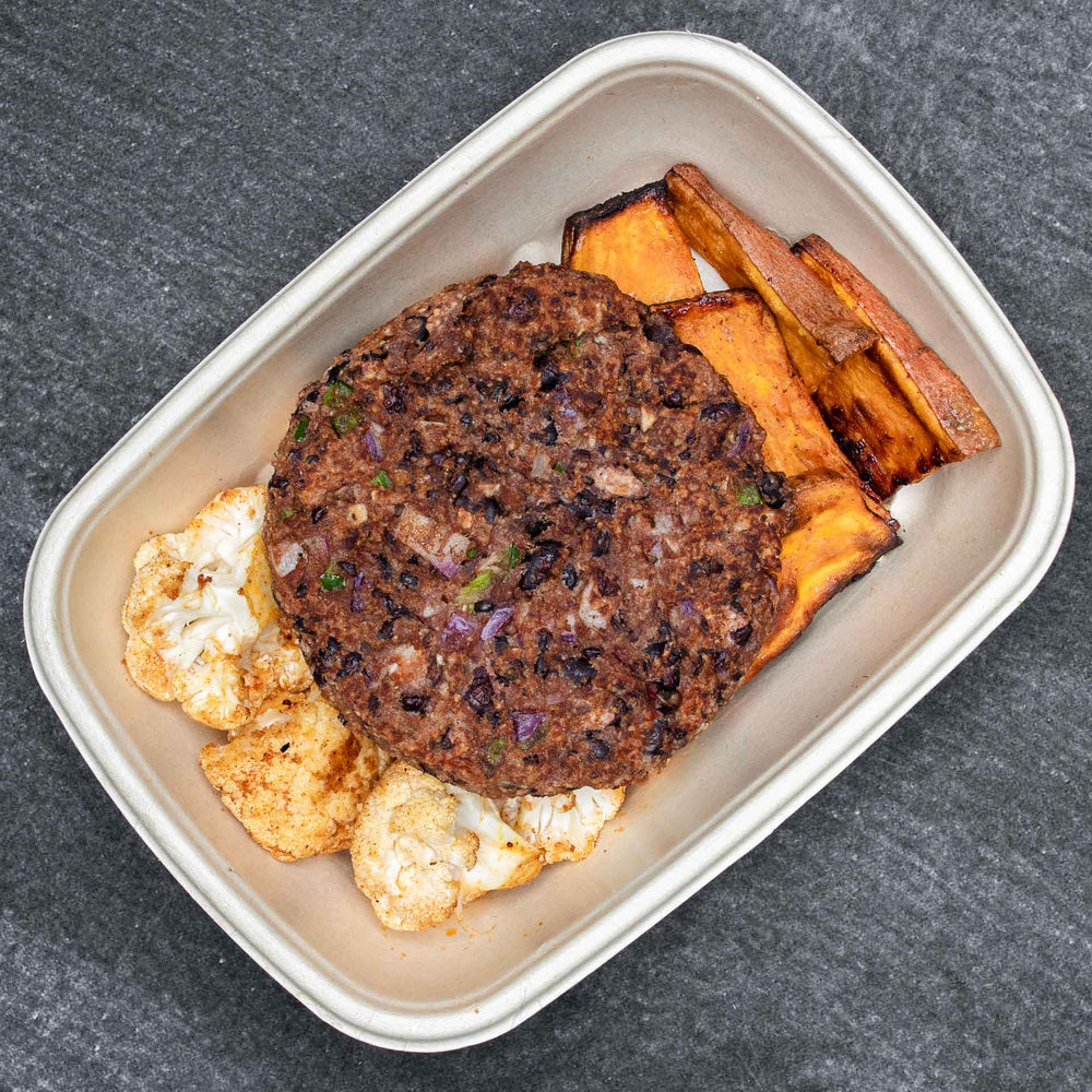 Vegan Meal Box - Vegan #1 - Black Beans Burger - photo0